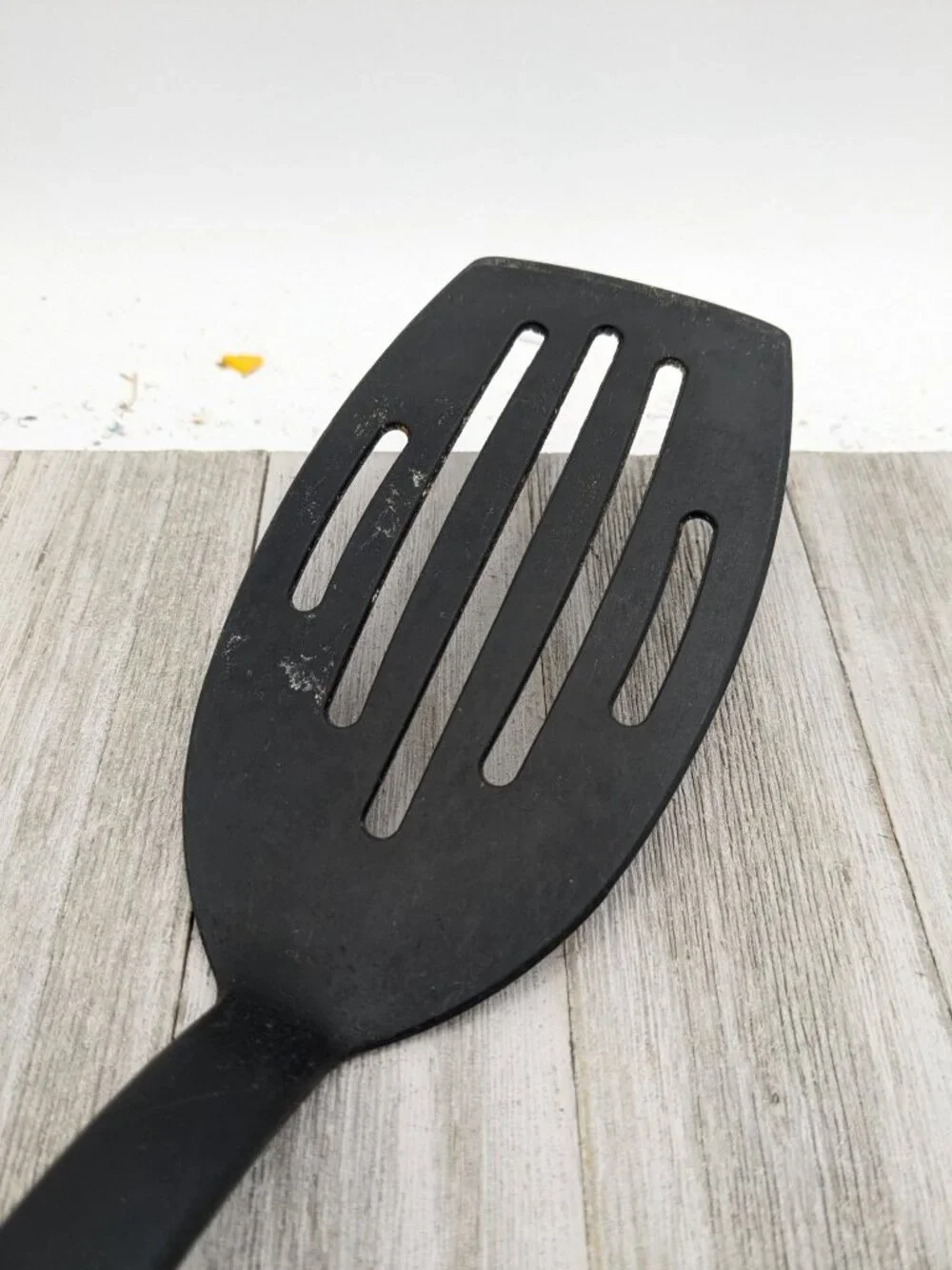 Pampered Chef #1 Black Slotted Nylon Plastic Spatula 2351 Turner 13”